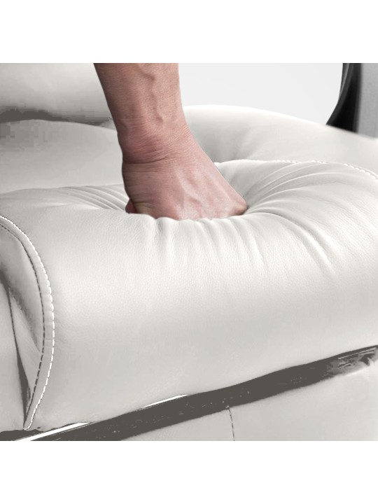 Silla de oficina Pacific con función de masaje V2, blanco