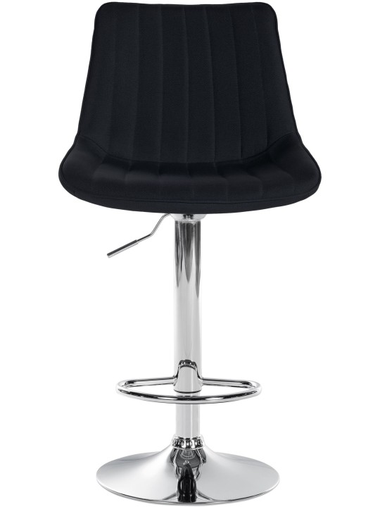 Juego de 2 taburetes de bar Toni tela cromo, negro Juego de 2 taburetes de bar Toni tela cromo, negro