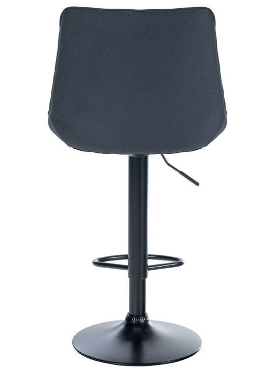 Juego de 2 taburetes de bar Toni tela, gris oscuro
