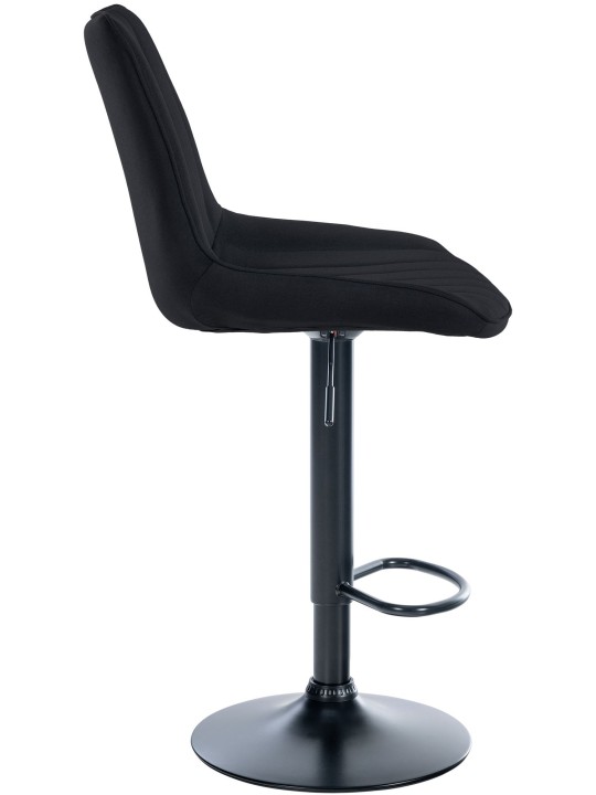 Juego de 2 taburetes de bar Toni tela, negro