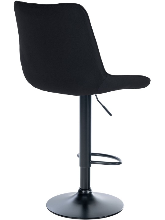 Juego de 2 taburetes de bar Toni tela, negro