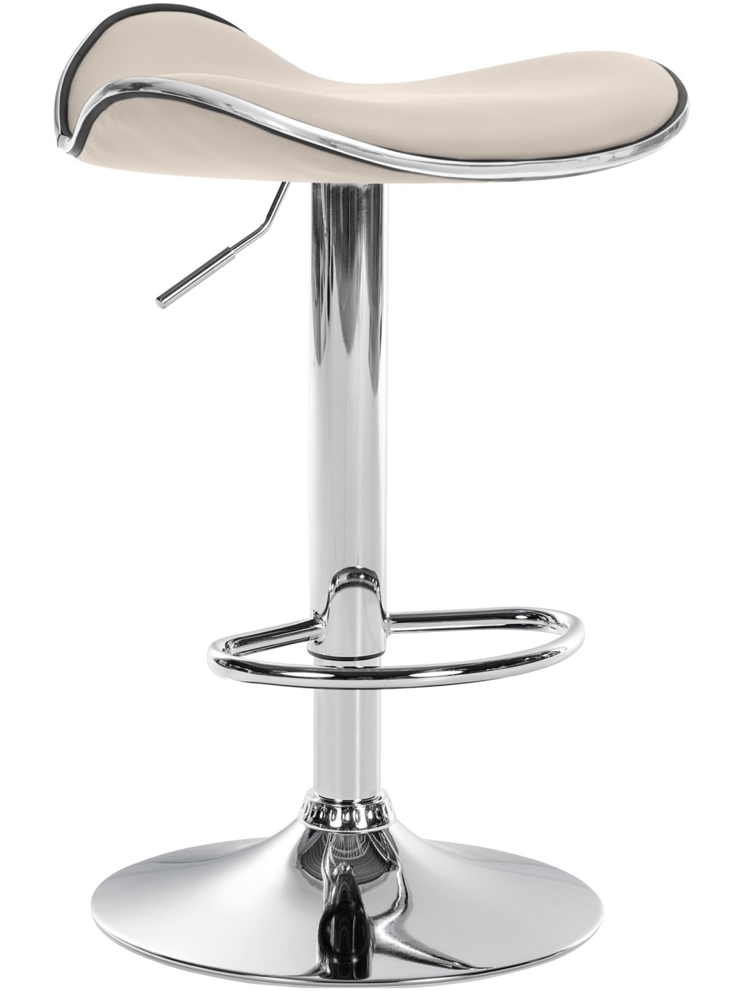 Taburete de bar Shanghai símil piel C, crema