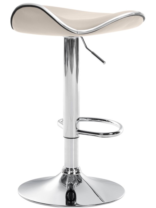 Taburete de bar Shanghai símil piel C, crema