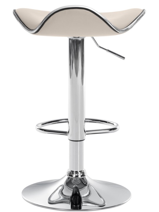 Taburete de bar Shanghai símil piel C, crema