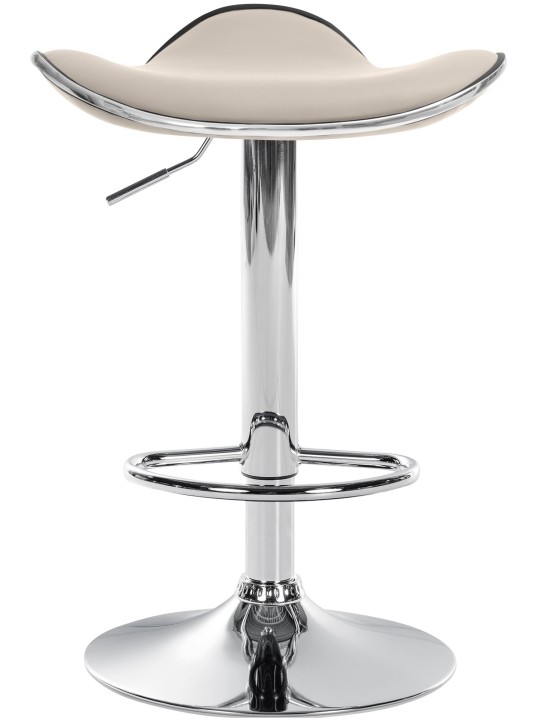 Taburete de bar Shanghai símil piel C, crema