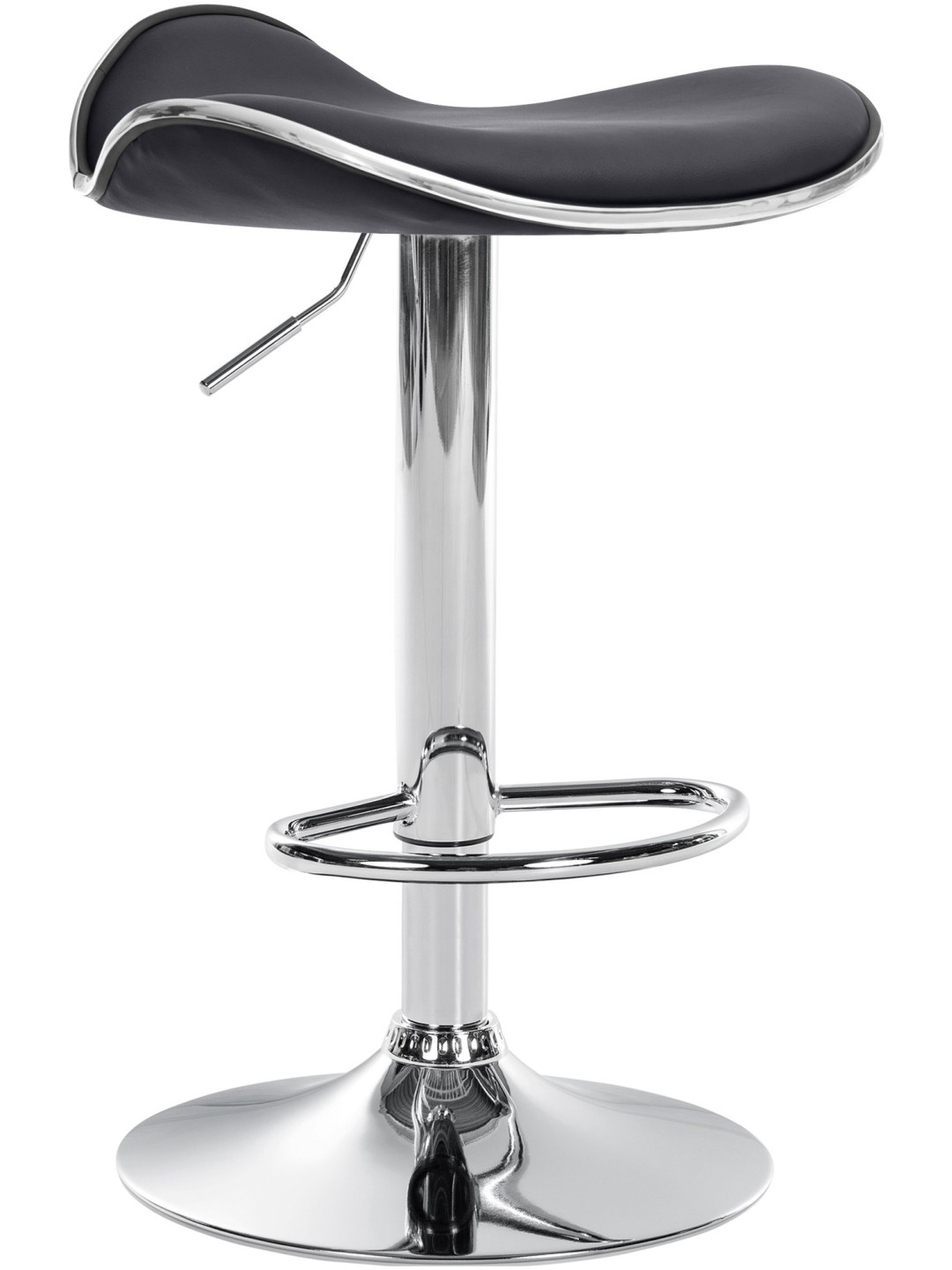 Taburete de bar Shanghai símil piel C, negro