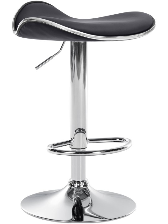 Taburete de bar Shanghai símil piel C, negro
