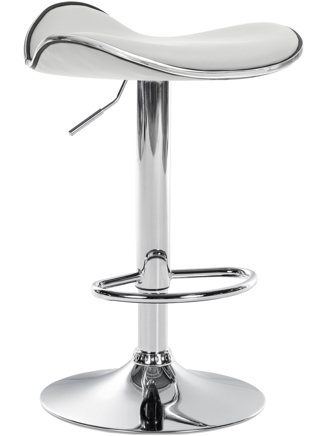 Taburete de bar Shanghai símil piel C, blanco