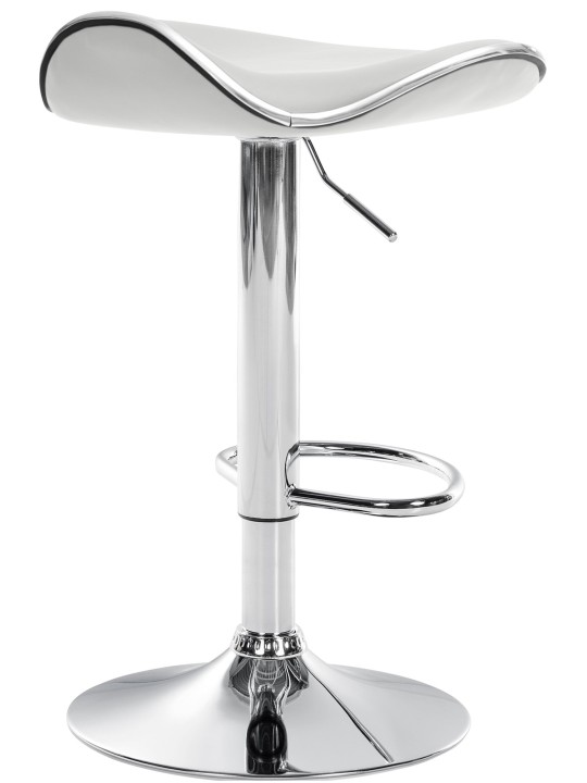 Taburete de bar Shanghai símil piel C, blanco