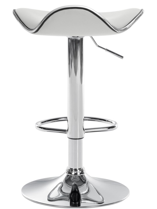 Taburete de bar Shanghai símil piel C, blanco