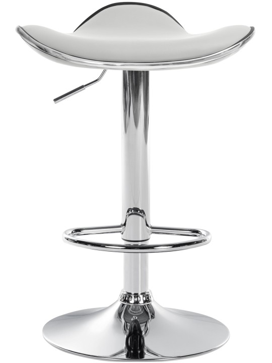 Taburete de bar Shanghai símil piel C, blanco