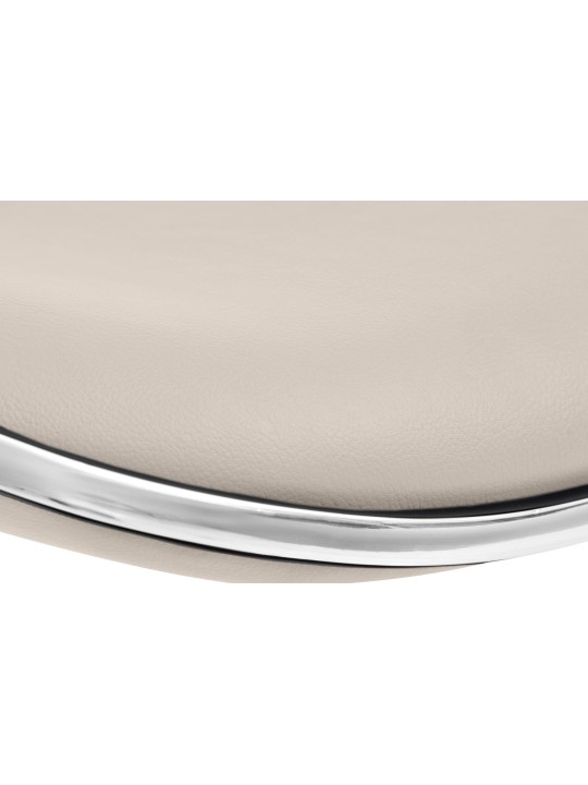 Taburete de bar Shanghai de piel sintética, crema