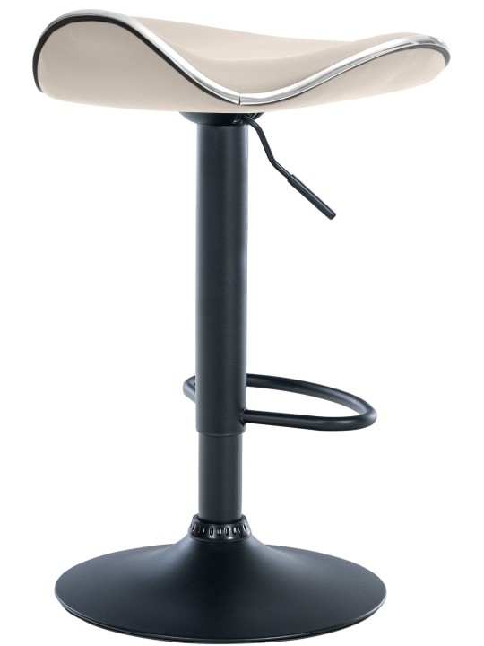 Taburete de bar Shanghai de piel sintética, crema