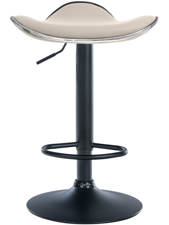 Taburete de bar Shanghai de piel sintética, crema