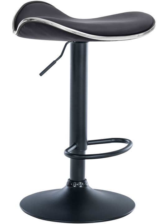 Taburete de bar Shanghai de piel sintética, negro