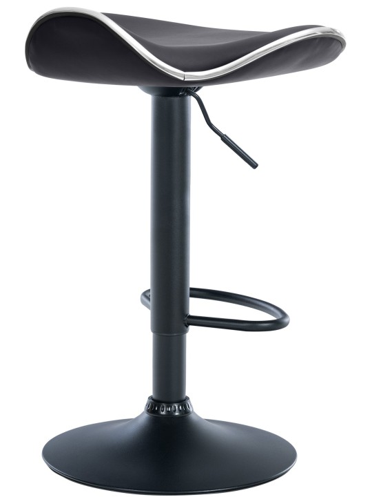 Taburete de bar Shanghai de piel sintética, negro