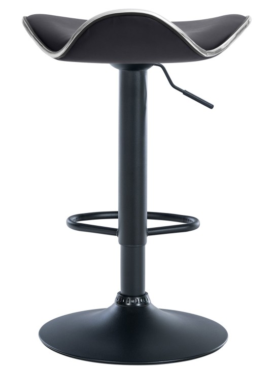 Taburete de bar Shanghai de piel sintética, negro