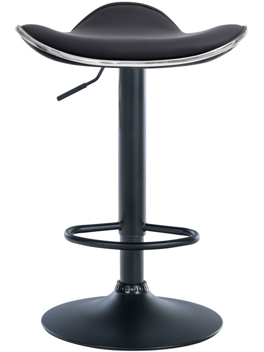 Taburete de bar Shanghai de piel sintética, negro