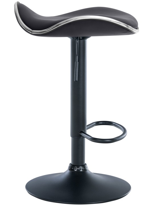 Taburete de bar Shanghai de piel sintética, negro