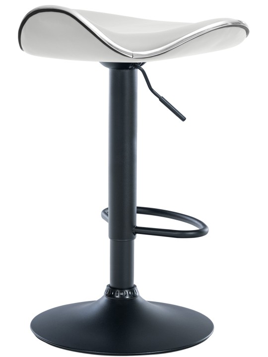 Taburete de bar Shanghai de piel sintética, blanco Taburete de bar Shanghai de piel sintética, blanco