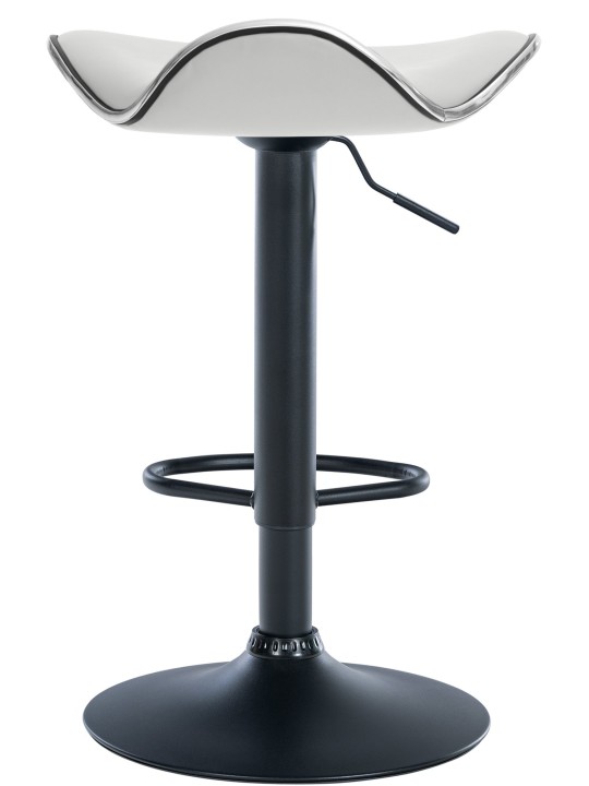 Taburete de bar Shanghai de piel sintética, blanco Taburete de bar Shanghai de piel sintética, blanco