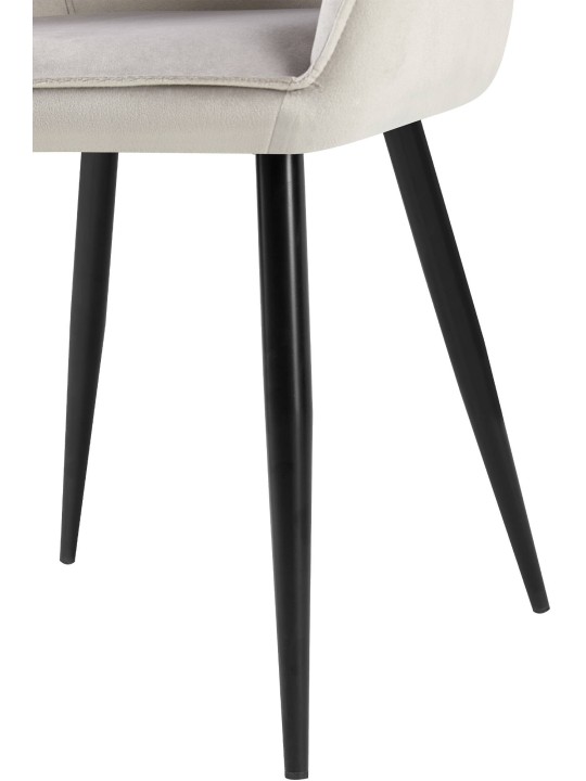 Silla de comedor de terciopelo Boise, gris