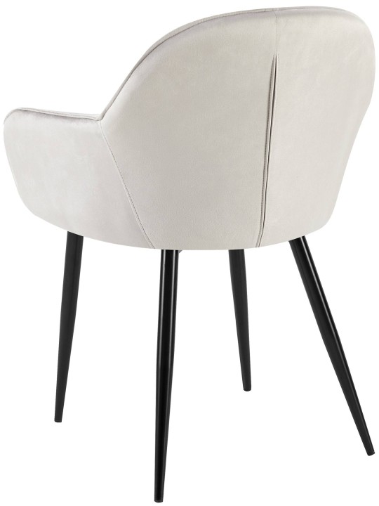 Silla de comedor de terciopelo Boise, gris