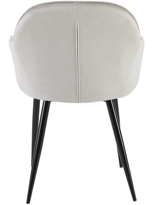 Silla de comedor de terciopelo Boise, gris