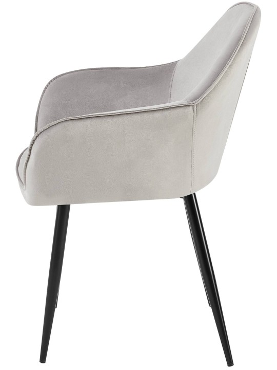 Silla de comedor de terciopelo Boise, gris