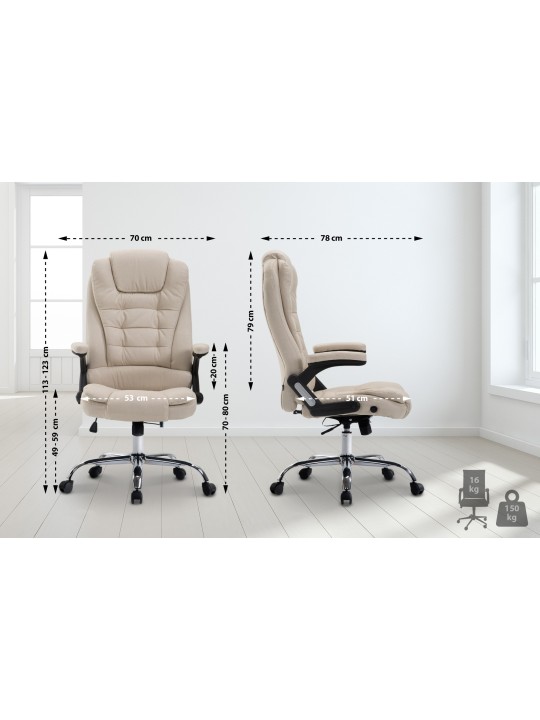 Silla de oficina Thor tela, crema Silla de oficina Thor tela, crema