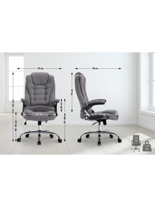 Silla de oficina Thor tela, gris