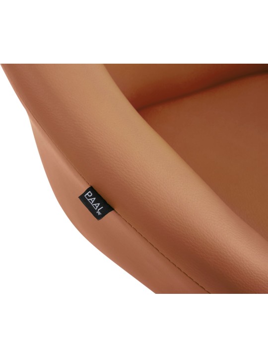 Taburete de bar Davie piel sintética, marrón claro