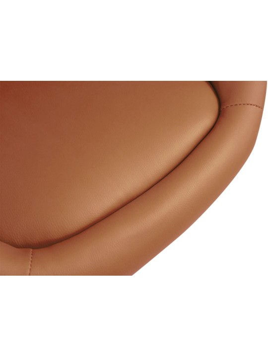 Taburete de bar Davie piel sintética, marrón claro