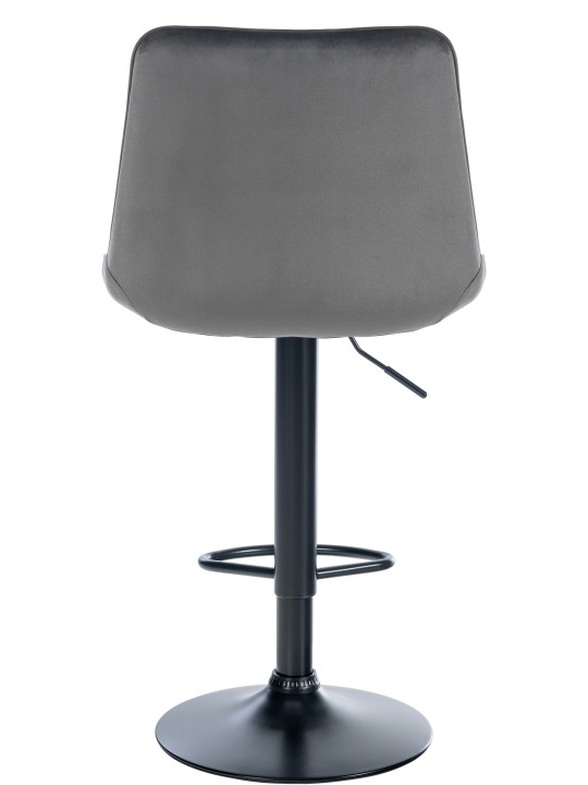 Juego de 2 taburetes de bar Toni terciopelo, gris oscuro
