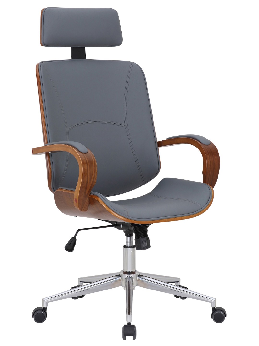 Silla de oficina Dayton, nogal/gris