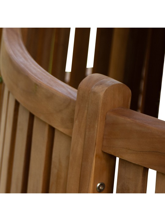 Banco arbol Nila 206cm redondo con respaldo, marrón