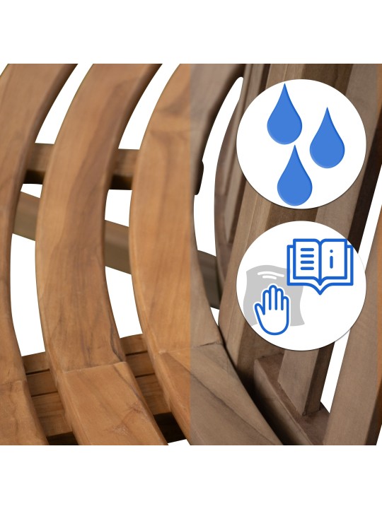 Banco arbol Nila 206cm redondo con respaldo, marrón