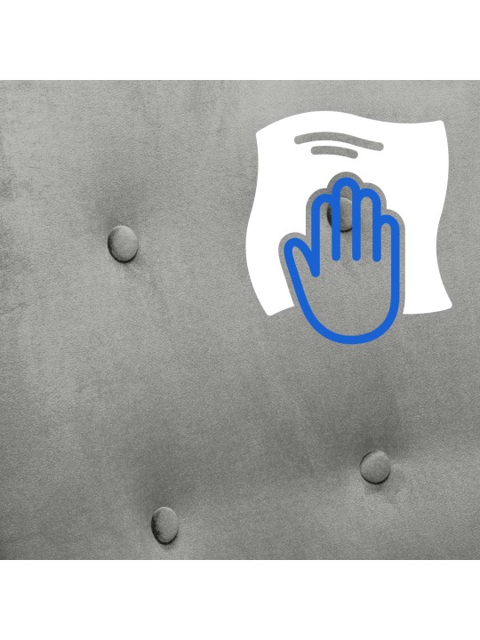 Mecedora Sanka terciopelo, gris