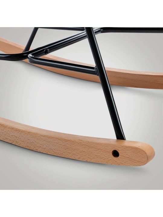 Mecedora Sanka terciopelo, crema