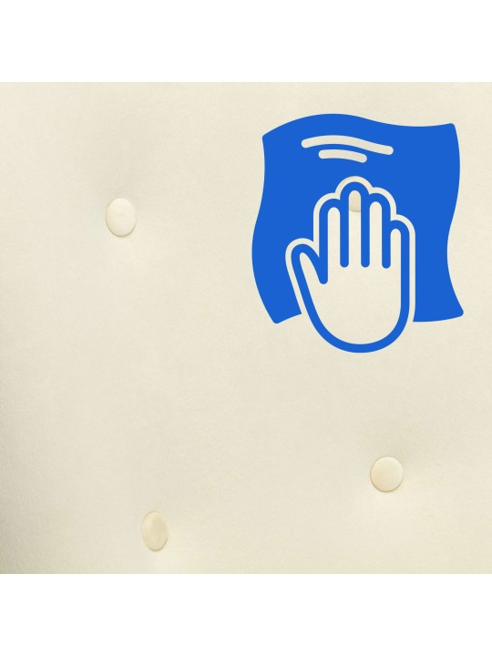 Mecedora Sanka terciopelo, crema