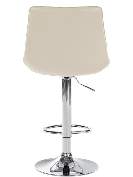 Juego de 2 taburetes de bar Toni polipiel cromado, crema Juego de 2 taburetes de bar Toni polipiel cromado, crema