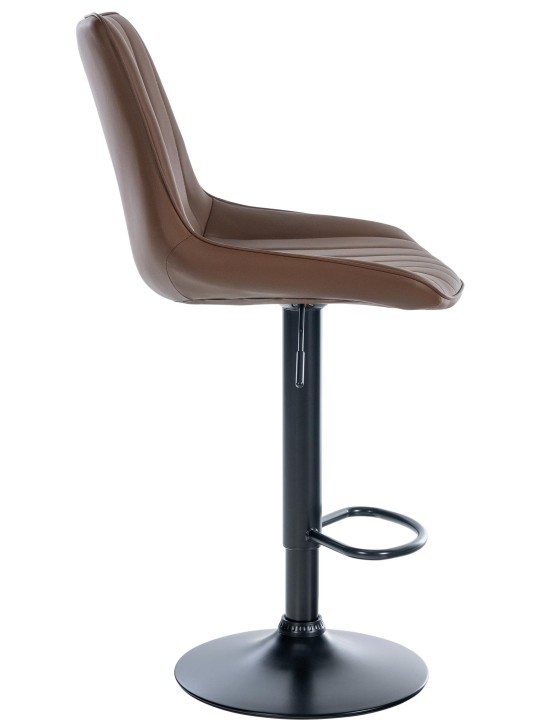 Juego de 2 taburetes de bar Toni piel sintética, marrón Juego de 2 taburetes de bar Toni piel sintética, marrón