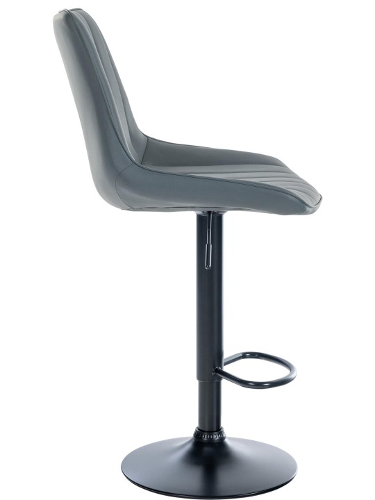 Juego de 2 taburetes de bar Toni piel sintética, gris Juego de 2 taburetes de bar Toni piel sintética, gris