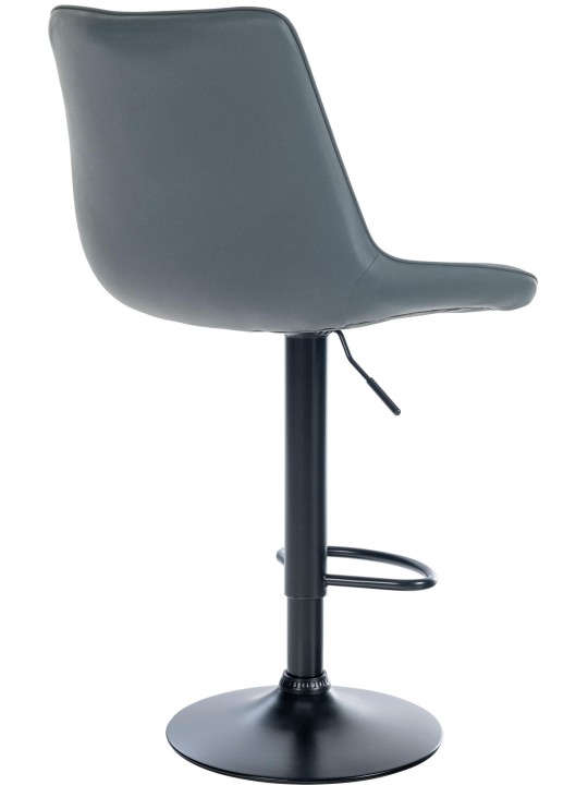 Juego de 2 taburetes de bar Toni piel sintética, gris Juego de 2 taburetes de bar Toni piel sintética, gris