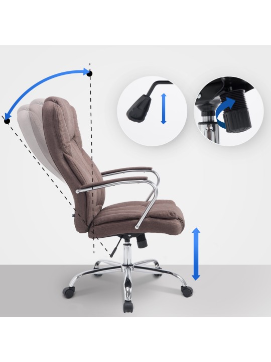 Silla de oficina BIG tejido Xanthos, marrón