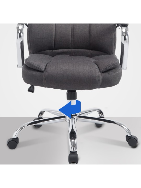 Silla de oficina BIG tejido Xanthos, gris oscuro