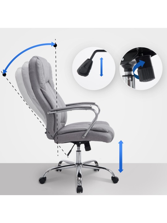 Silla de oficina BIG tejido Xanthos, gris