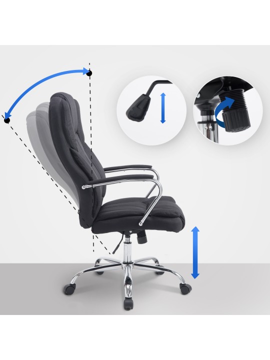 Silla de oficina BIG tejido Xanthos, negro