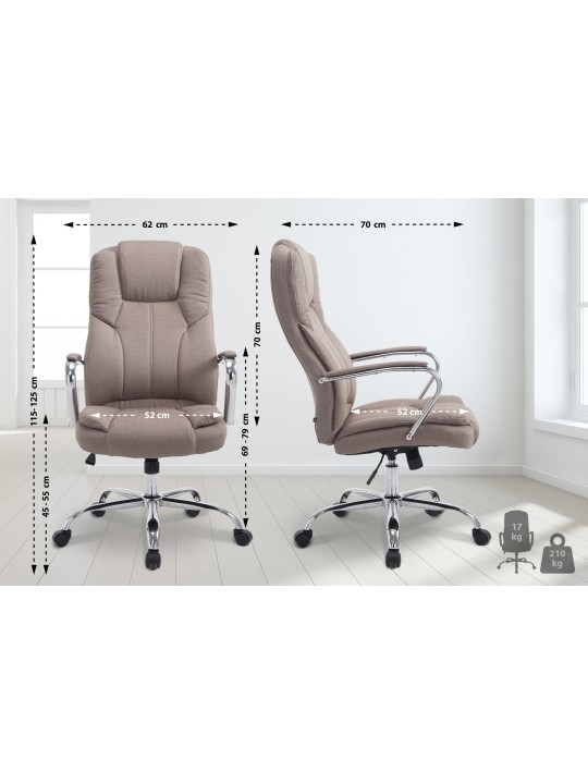 Silla de oficina BIG tejido Xanthos, taupe