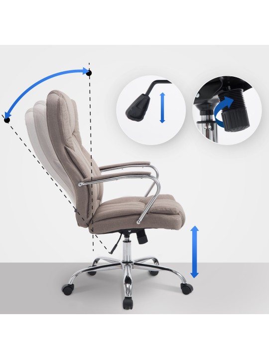 Silla de oficina BIG tejido Xanthos, taupe